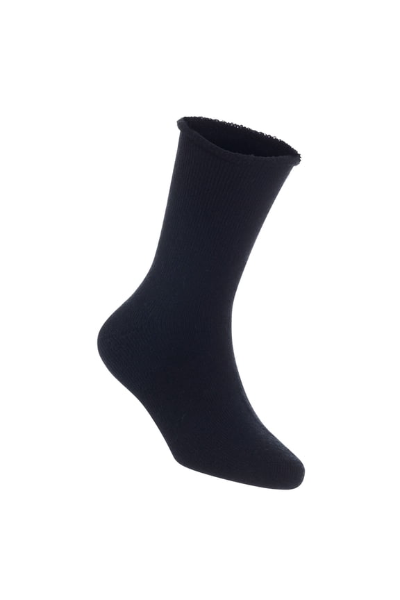 Fantastic Children's Wool Crew Socks, LK0601, Size 9Y-11Y, Color Black