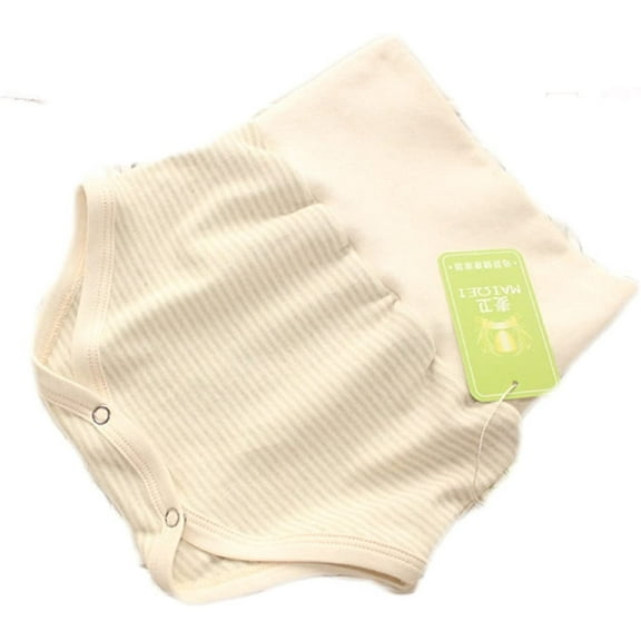 Lian LifeStyle Infant Baby's 1 PK Organic Cotton Underwear Size M Honey Dew w Ivory Strip