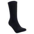 thumbnail image 1 of Lian LifeStyle Men's 1 Pair Breathable Ultralight Wool Blend Crew Socks for All Season. High Performance & Extra Comfortable L1802 Size 6-9 Black, 1 of 4