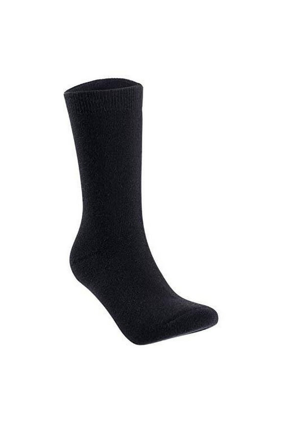 Men's 1 Pair Breathable Ultralight Wool Blend Crew Socks for All Season. High Performance & Extra Comfortable L1802 Size 6-9 Black