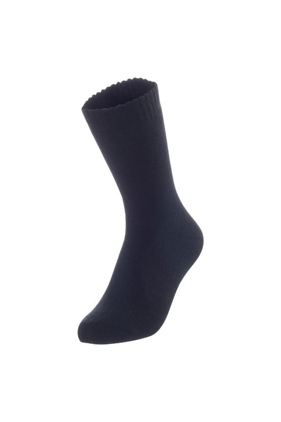 Men's 1 Pair Extra Thick Wool Socks Plain Color Size 9-11(Black)