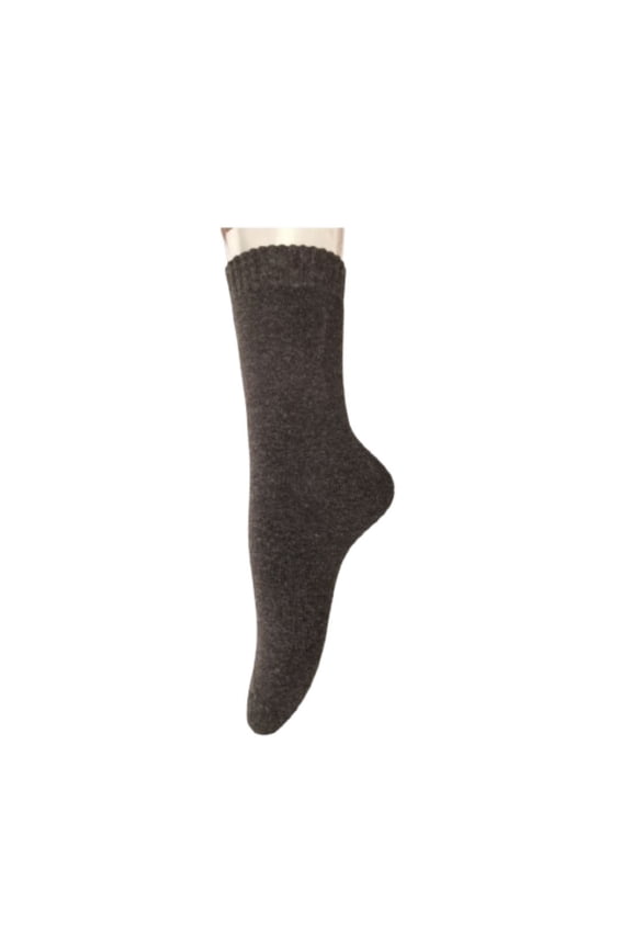 Men's 1 Pair Great Activewear Wool Crew Socks For Fun Sports, All-Season and Weather LK1603 Size 6-9 Coffee