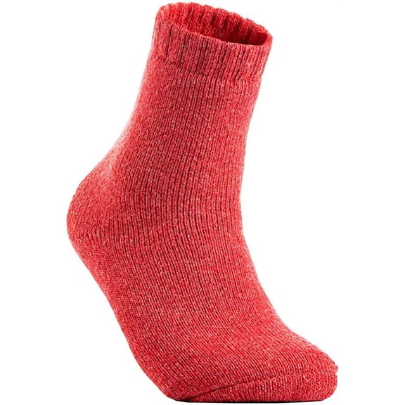 Lian LifeStyle Men's 1 Pair Great Activewear Wool Crew Socks, Size 6-9, Red