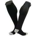 thumbnail image 1 of Lian LifeStyle Men's 1 Pair Knee High Sports Socks Size M XL0022-01(Black), 1 of 3