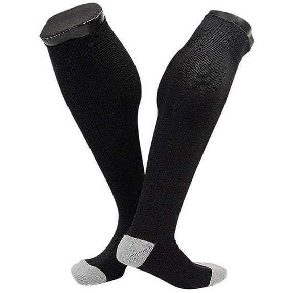 Lian LifeStyle Men's 1 Pair Knee High Sports Socks Size M XL0022-01(Black)