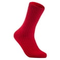 thumbnail image 1 of Lian LifeStyle Ultralight, High-Performance & Great Activewear Men's 1 Pair Breathable Wool Crew Socks For All Season and Weather Size 6-9 Red, 1 of 2