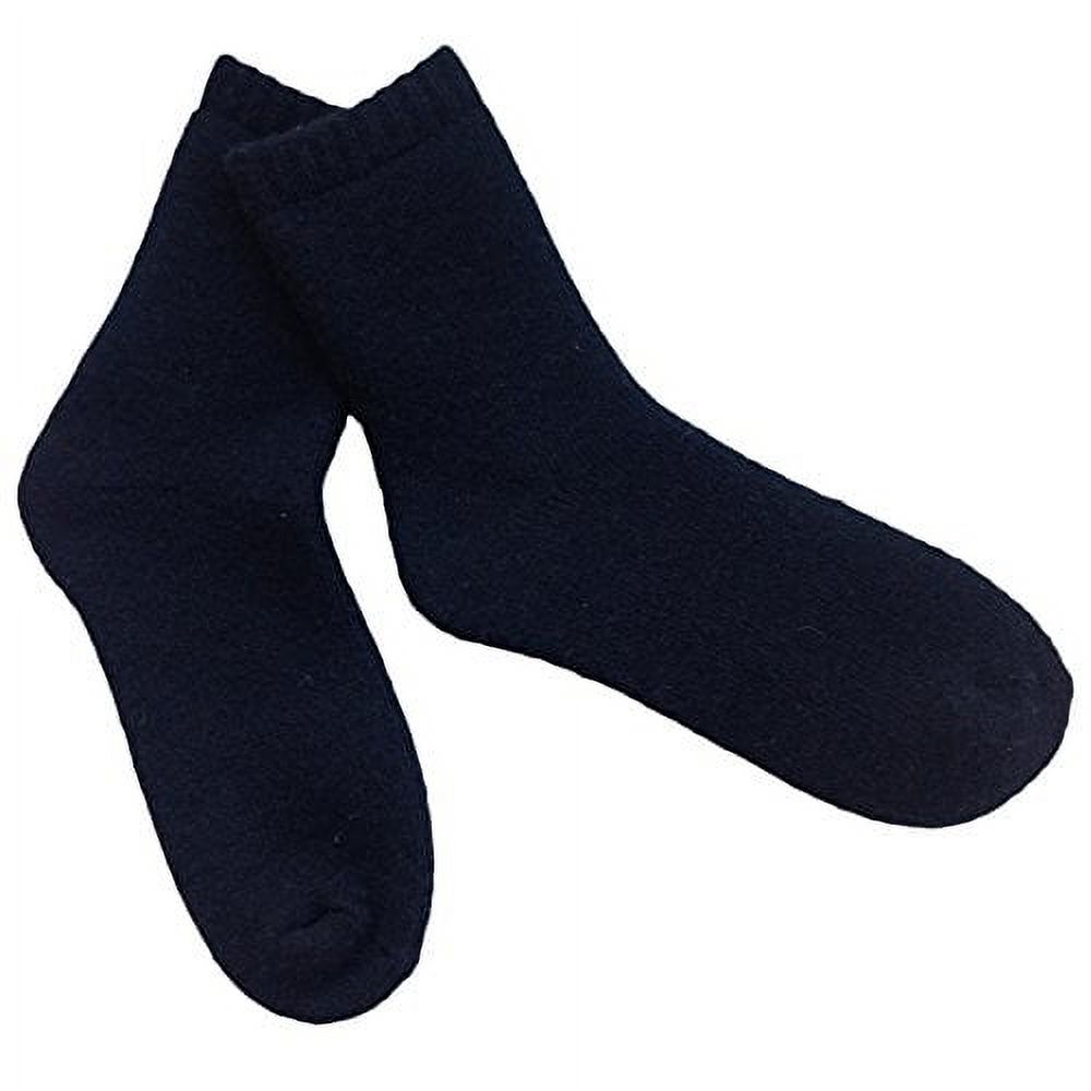 Lian LifeStyle Men s 2 Pairs Extra Thick Wool Socks Solid Black lian-lifestyle-men-s-2-pairs-extra-thick-wool-socks-solid-black