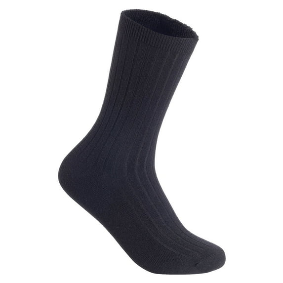 Lian LifeStyle Men's 3 Pairs High-Performance, Ultralight and Great Activewear for Fun Sports Wool Crew Socks HR1611 Size 6-9Black