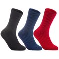 thumbnail image 1 of Lian LifeStyle Men's 3 Pairs High-Performance, Ultralight and Great Activewear for Fun Sports Wool Crew Socks Size 6-9 FS03 3P3C-07 (Assorted), 1 of 4