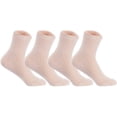 thumbnail image 1 of Lian LifeStyle Men's 4 Pairs Knitted Wool Blend Crew Socks LK08 Size Size 6-9 Beige, 1 of 2