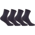 thumbnail image 1 of Lian LifeStyle Men's 4 Pairs Knitted Wool Blend Crew Socks LK08 Size Size 6-9 Coffee, 1 of 2