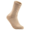 thumbnail image 1 of Lian LifeStyle Men's 6 Pairs Extra Thick Wool Boot Socks Crew Plain Size 6-10 LK1603 (Khaki), 1 of 4