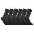 thumbnail image 1 of Lian LifeStyle Men's 6 Pairs Knitted Wool Crew Socks One Size 8-11 Dark Gray, 1 of 2