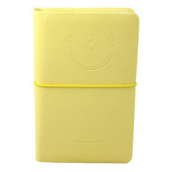 Lian LifeStyle Mini Smiley Diary Notebook Journal 75 x 125mm (Yellow)