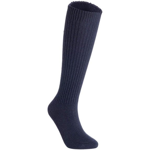 Lian LifeStyle Non Slip, Exceptional, Cozy and Cool Women's 1 Pair Knee High Wool Crew Socks JH05 Size 6-9(Navy Blue)