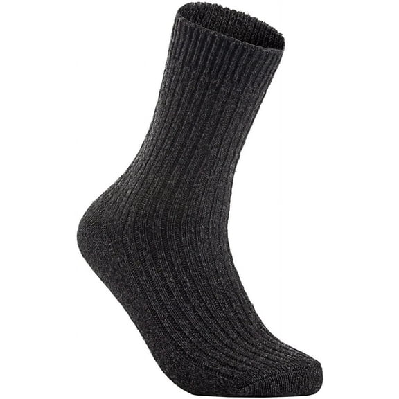 Lian LifeStyle Perfect Fit, Cozy, and Comfortable Men's 1 Pair Wool Crew Socks For Healthy Feet Size 6-9 Dark Gray