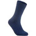 thumbnail image 1 of Lian LifeStyle Perfect Fit, Cozy, and Comfortable Men's 1 Pair Wool Crew Socks For Healthy Feet Size 6-9 Navy Blue, 1 of 2