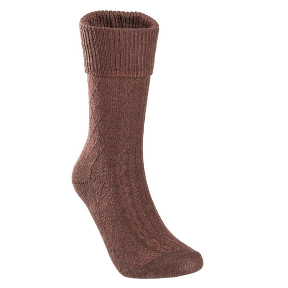 Lian LifeStyle Perfect Fit Women's Wool Crew Socks, Size 6-9, Camel
