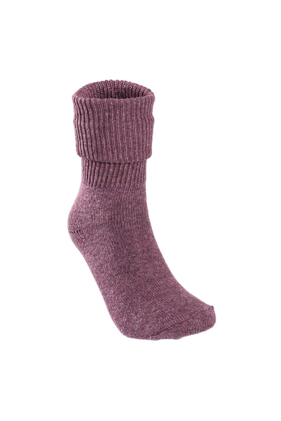 Perfect Fit and Cozy Women's Wool Crew Socks, L1885, Size 6-9, Color Violet