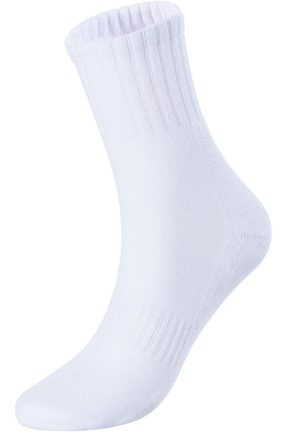 Premium Children's 1 Pair Cotton Sports Socks, Size 3Y-5Y, JH0105, Color White