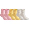 thumbnail image 1 of Lian LifeStyle Super Cute Unisex Children 6 Pairs Cotton Crew Socks Comfortable, Fancy, and Healthy ZM01 Size (1Y-3Y) Girl Color, 1 of 6
