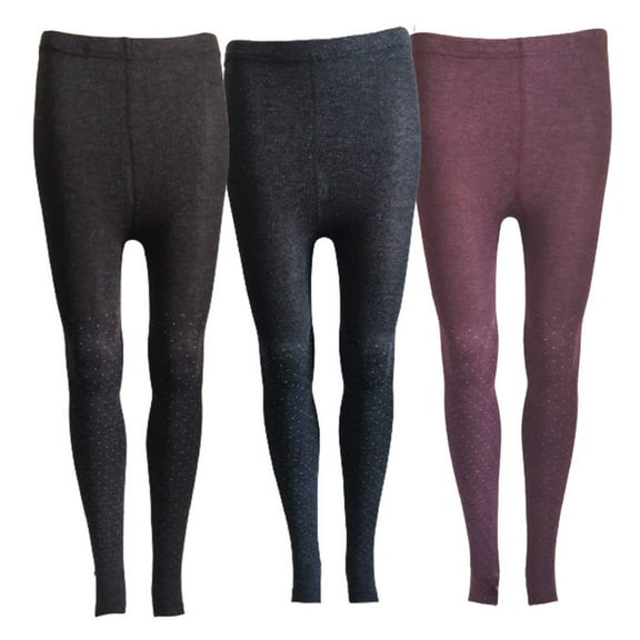 Lian LifeStyle Ultra Comfy Spandex Leggings for Women 3 Pair's Teen & Juniors leggings Workout Tights, Yoga Pants, Running Leggings, Color Coffee,DarkGrey,Wine