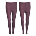 thumbnail image 1 of Lian LifeStyle Ultra Comfy Spandex Leggings for Women XS 2 Pair's| Teen & Juniors leggings - Breathable & Lightweight Workout Tights, Yoga Pants, Running Leggings Color (Wine), 1 of 3