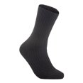 thumbnail image 1 of Lian LifeStyle Ultralight, High-Performance & Great Activewear Men's 1 Pair Breathable Wool Crew Socks For All Season and Weather Size 6-9 Black, 1 of 3