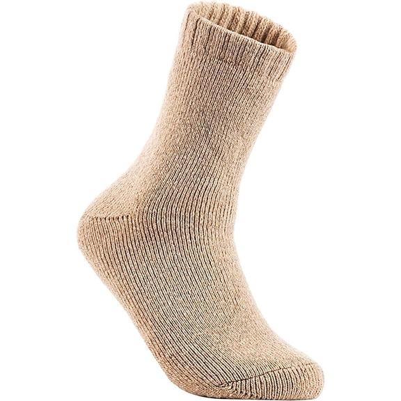 Lian LifeStyle Ultralight Men's 1 Pair Wool Crew Socks Sweat Absorbent- Great Activewear For Fun Sports, all Season & Weather Size 6-9Red