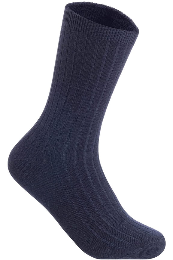 Lian LifeStyle Ultralight Men's 4 Pairs Wool Crew Socks - Great Activewear For Fun Sports, all Season&Weather HR16114 Size 6-9Navy