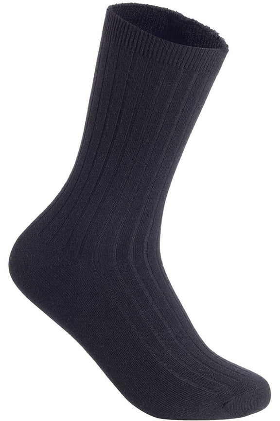 Lian LifeStyle Ultralight Men's 6 Pairs Wool Crew Socks - Great Activewear For Fun Sports, all Season & Weather HR16116 Size Black