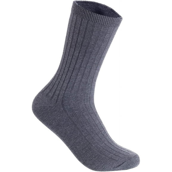 Lian LifeStyle Ultralight Men's 6 Pairs Wool Crew Socks - Great Activewear For Fun Sports, all Season & Weather HR16116 Size Grey