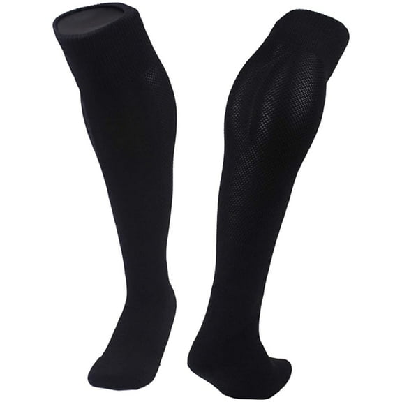 Lian LifeStyle Unisex Children 1 Pair Knee High Sports Socks Solid for Baseball/Soccer/Lacrosse M(Black)