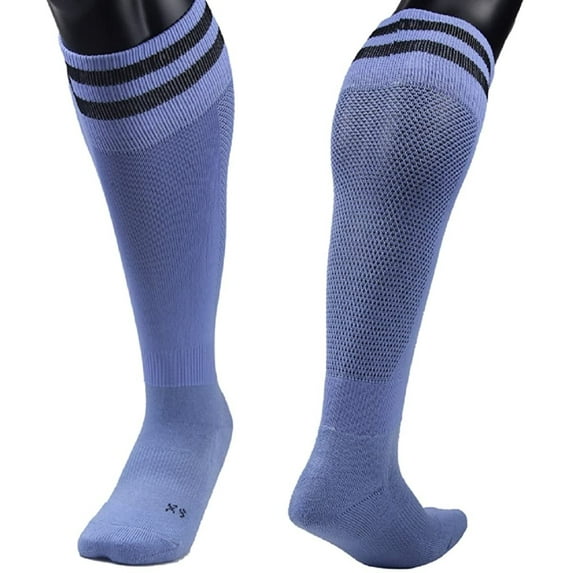 Lian LifeStyle Unisex Children 1 Pair Knee Length Sports Socks for Baseball/Soccer/Lacrosse XL003 XS(Light Blue)