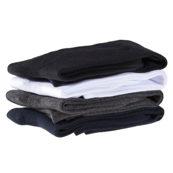Lian LifeStyle Charming, Durable, Cozy and Fancy Children's 4 Pairs Knee Length Cotton Socks With a Wide Size L(12Y-15Y) JH0116 Colors