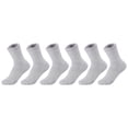 thumbnail image 1 of Lian LifeStyle Unisex Children Adult 6 Pairs Combed Cotton Crew Socks JH0108 Large (12Y-15Y) Grey, 1 of 2