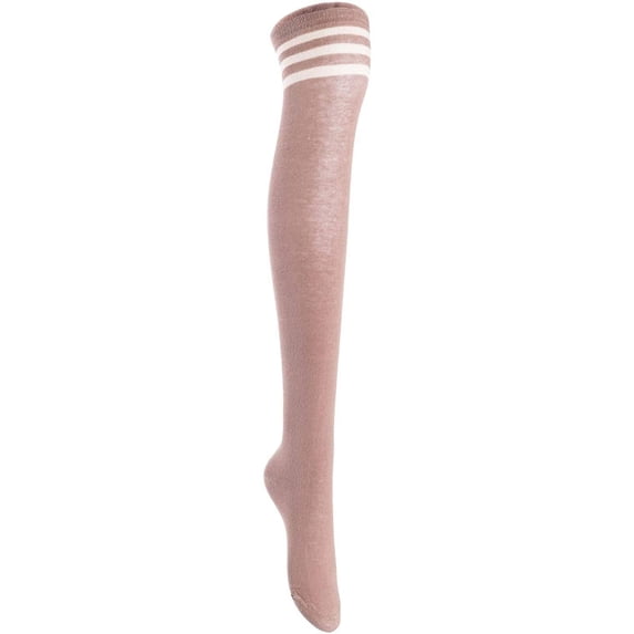 Lian LifeStyle Women's 1 Pair Adorable Comfortable Soft Thigh High Over Knee High Cotton Socks Size 6-9 L1022 Khaki