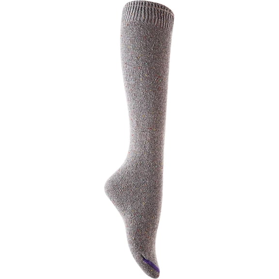 Lian LifeStyle Women's 1 Pair Awesome Breathable Fancy and Cozy Knee High Cotton Boot Socks Size 6-9 Grey