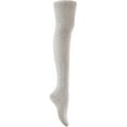 thumbnail image 1 of Lian LifeStyle Women's 1 Pair Fashion Knee High Cotton Socks Size 7-9(Cream White), 1 of 8