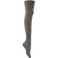 thumbnail image 1 of Lian LifeStyle Women's 1 Pair Adorable Knee High Natural Cotton Socks Size, and Ultra-Soft JMYP1025 6-9Dark Grey, 1 of 8