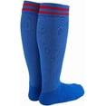 thumbnail image 1 of Lian LifeStyle Women's 1 Pair Knee High Sports Socks for Baseball/Soccer/Lacrosse XL002 M/L Blue, 1 of 5