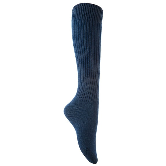 Lian LifeStyle Women's 2 Pairs Exceptional, Non-Slip, Cozy and Cool Knee High Wool Socks LWFS05 Size 6-9 (Navy)1pc1
