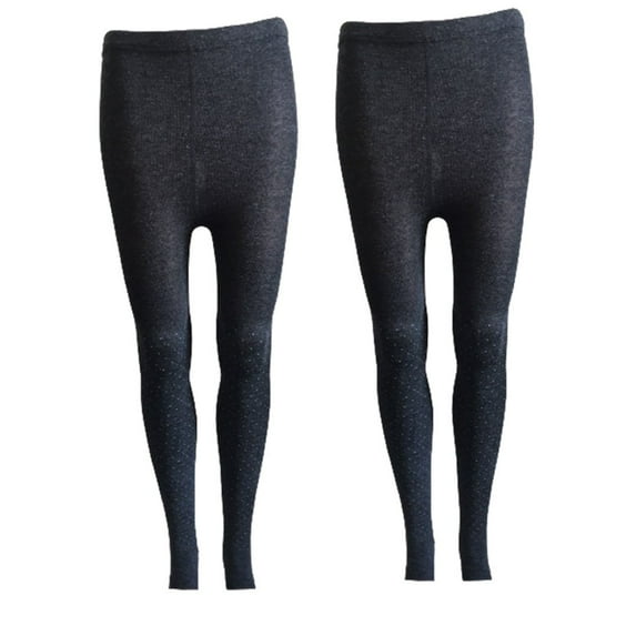 Lian LifeStyle Women's 2 Pairs Fashion Stretch Legging One Size L (Green)