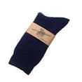 thumbnail image 1 of Lian LifeStyle Women's 2 Pairs Knitted Wool Socks One Size 7-10 (Navy Blue), 1 of 3