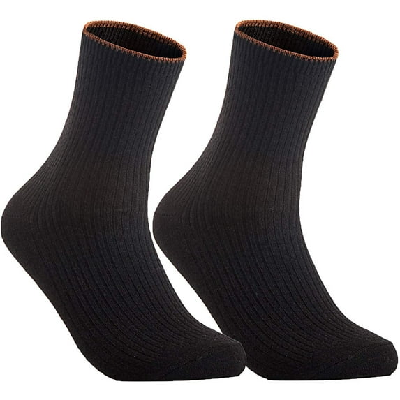 Lian LifeStyle Women's 2 Pairs Socks Solid Color Size 7-9