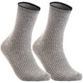 thumbnail image 1 of Lian LifeStyle Women's 2 Pairs Socks Solid Color Size 7-9, 1 of 2