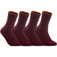 thumbnail image 1 of Lian LifeStyle Women's 4 Pairs Cashmere Wool Socks Casual Solid Size 6-9(Wine), 1 of 2