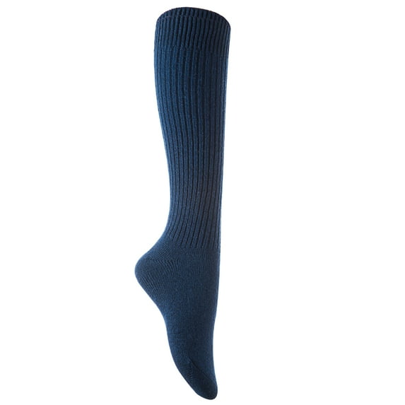 Lian LifeStyle Women's 4 Pairs Knee High Knitted Wool Socks Stripped FS05 Size 7-9(Blue)