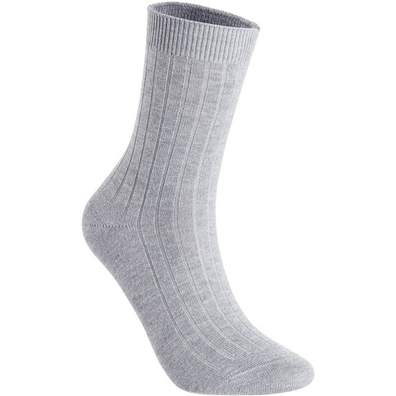 Lian LifeStyle Women's 4 Pairs Pack Fashion Soft Wool Crew Socks Size 6-9 HR1690 Grey