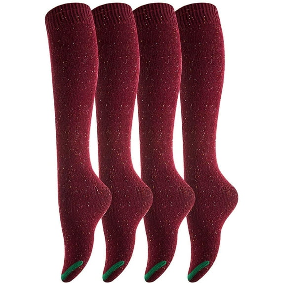 Lian LifeStyle Women's 4 Pairs Pack Knee High Cotton Socks Size(No Navy)